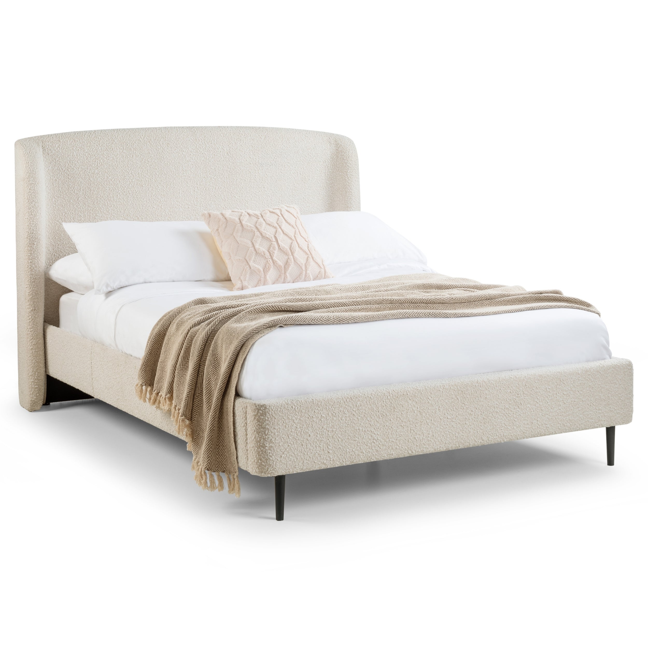 Eden Boucle Bed - Ivory
