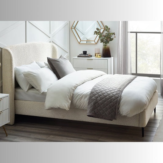 Eden Boucle Bed - Ivory