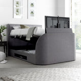 Falstone / Falmer TV Ottoman Bed in Marbella Grey