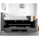 Falstone / Falmer TV Ottoman Bed in Marbella Grey