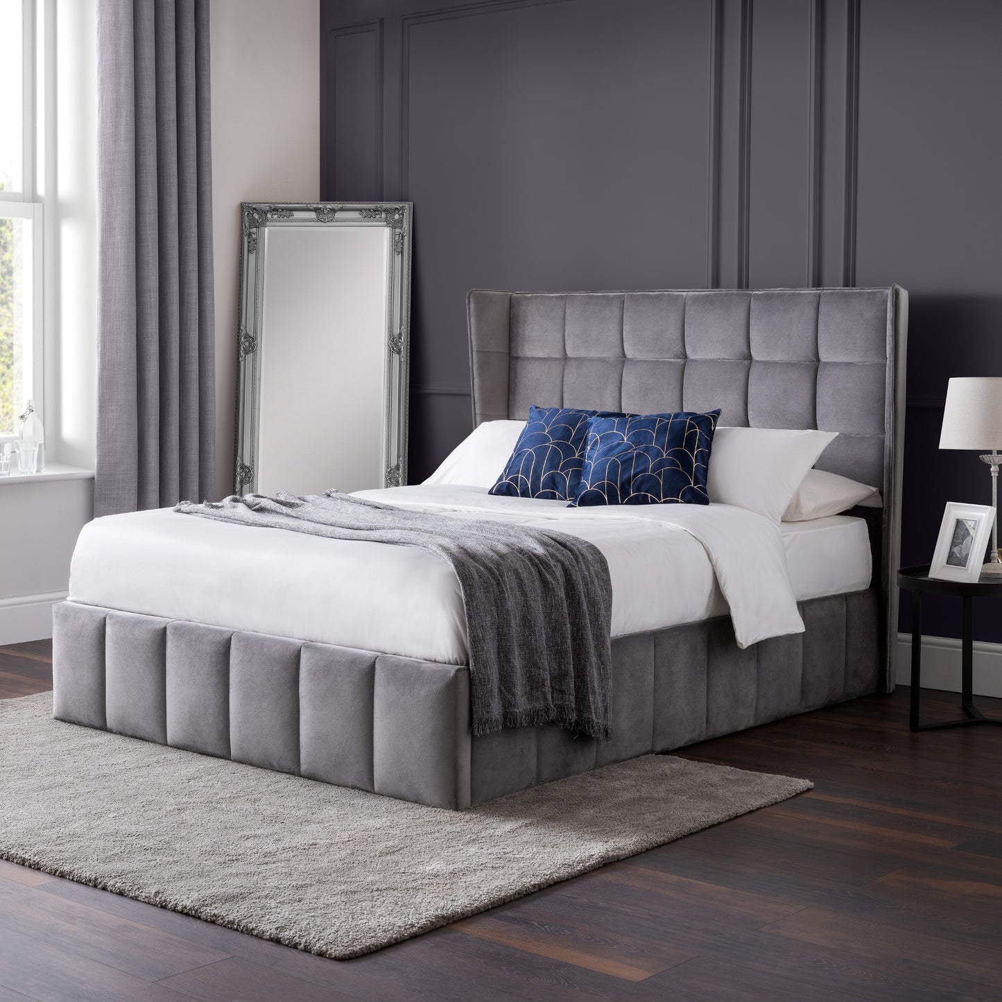Gatsby Ottoman Bed - Light Grey