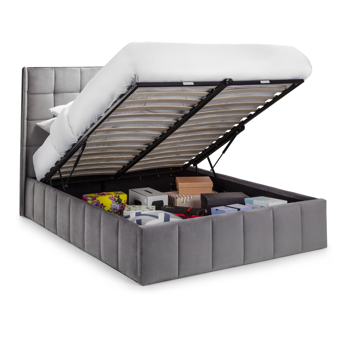 Gatsby Ottoman Bed - Light Grey