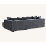 Gramercy Corner Sofa with Soft Textured Boucle Fabric in Grey Colour