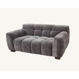 Harlem Sofa soft textured boucle fabric in Chocolate colour.