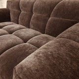 Harlem Sofa soft textured boucle fabric in Chocolate colour.