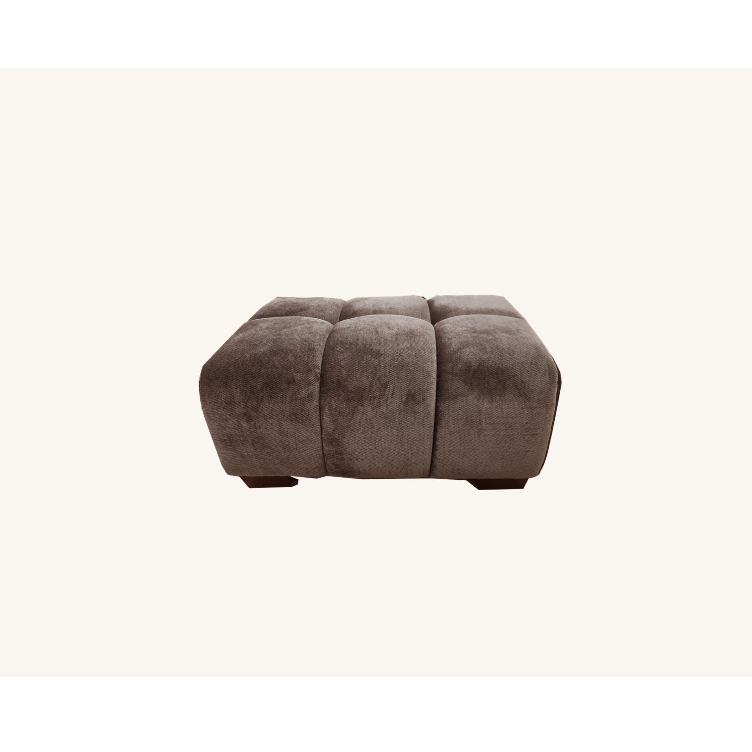 Harlem Sofa soft textured boucle fabric in Chocolate colour.