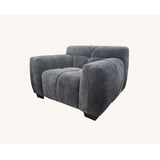 Harlem Sofa soft textured boucle fabric in steel colour.