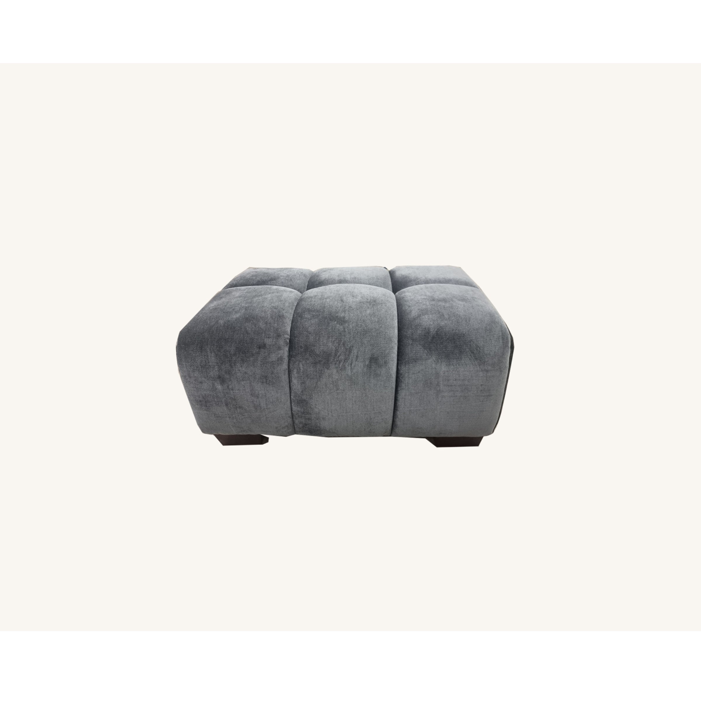 Harlem Sofa soft textured boucle fabric in steel colour.
