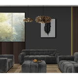 Harlem Sofa soft textured boucle fabric in steel colour.