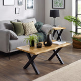 Harvey Coffee Table Oak Texture in Steel