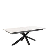 Heaven Extend. Dining Table Ceramic & Ines Dining chair in Olive Green (8 Chairs)