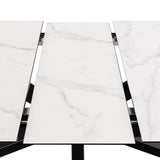Heaven Extend. Dining Table Ceramic & Ines Dining chair in Olive Green (8 Chairs)