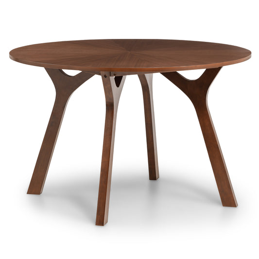 Huxley Round Walnut Veneer Dining Table