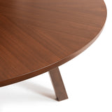 Huxley Round Walnut Veneer Dining Table