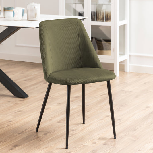 Ines Dining chair in Olive Green (4 Chairs)