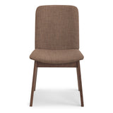 Kensington Dining Chair Beech Frame  Chic Linen Fabric with Walnut Finish(2 Chairs)