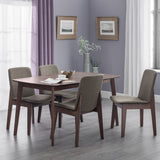 Kensington Extend. Dining Table & Kensington Chair Beech Frame Walnut Finish