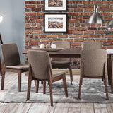 Kensington Extend. Dining Table & Kensington Chair Beech Frame Walnut Finish