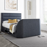 Kirkby / Kirkley TV Ottoman Bed in Pendle Slate Fabric