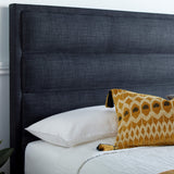 Kirkby / Kirkley TV Ottoman Bed in Pendle Slate Fabric