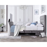 Kirkby / Kirkley TV Ottoman Bed in Marbella Grey