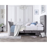 Kirkby / Kirkley TV Ottoman Bed in Marbella Grey