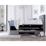 Kirkby / Kirkley TV Ottoman Bed in Marbella Grey