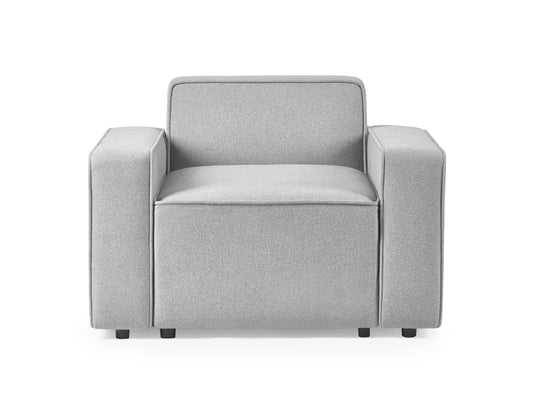 Lago Combination 1 Seater Grey Linen Sofa with Arms