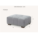 Leonard Corner Sofa with Tight weave Boucle fabric in Cloud Grey Colour