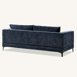 Lenox Sofa soft textured boucle fabric in Aegean Blue Velvet colour.