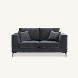 Lenox Sofa soft textured boucle fabric in Stele colour.