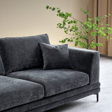 Lenox Sofa soft textured boucle fabric in Stele colour.