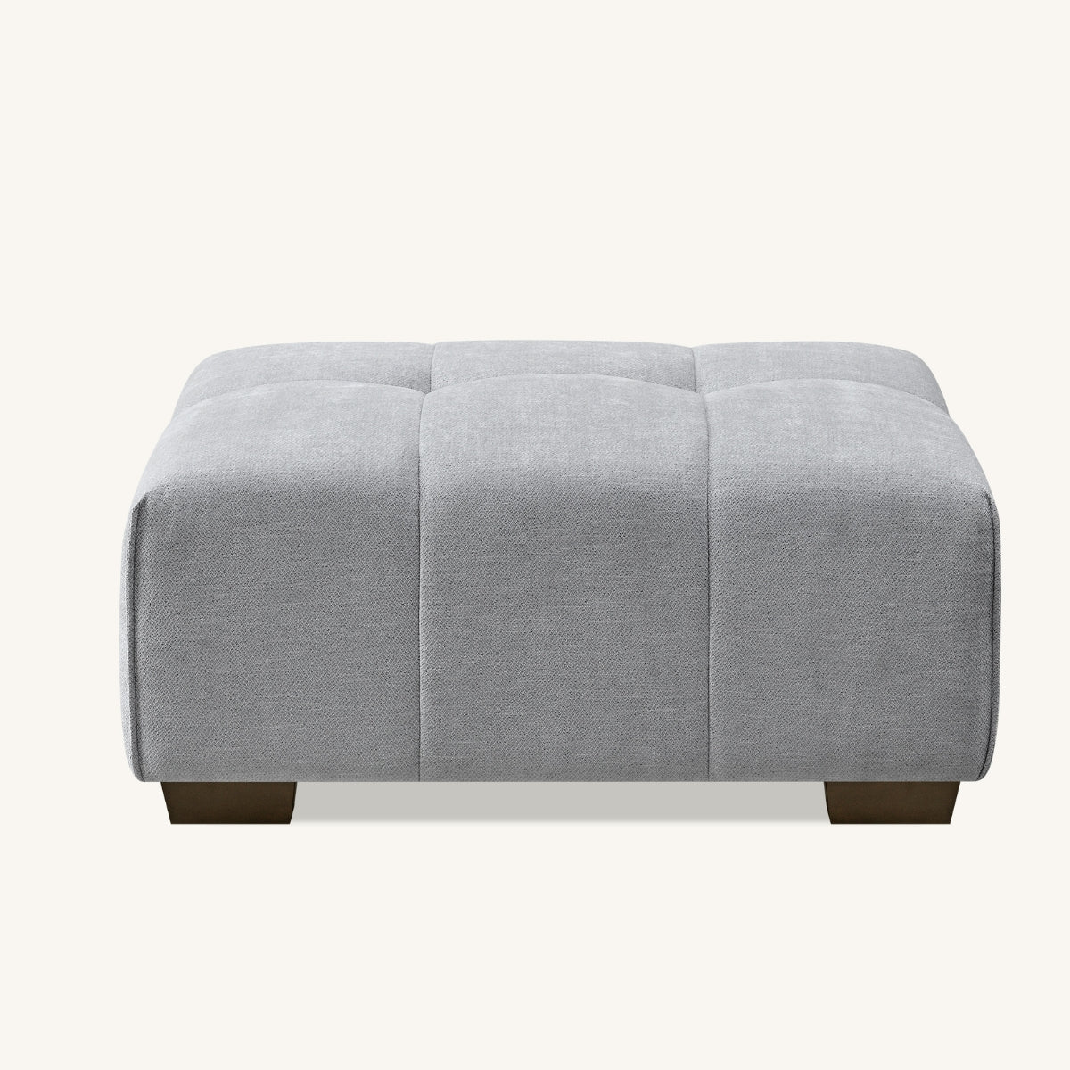Leonard Corner Sofa with Tight weave Boucle fabric in Cloud Grey Colour