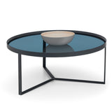 Loft Coffee Table Smoked Glass Top & Black Metal