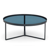 Loft Coffee Table Smoked Glass Top & Black Metal