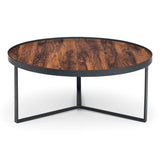 Loft Coffee Table Walnut Top & Black Metal