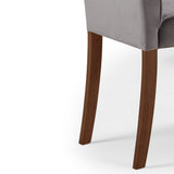Kensington Extend. Dining Table Beech Frame Walnut & Madrid Dining Chair Grey Velvet(6 Chairs)