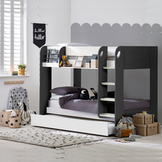 Mars Bunk & Underbed Charcoal & White