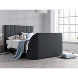 Medburn / Medway TV Ottoman Bed in Pendle Slate Fabric