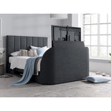 Medburn / Medway TV Ottoman Bed in Pendle Slate Fabric