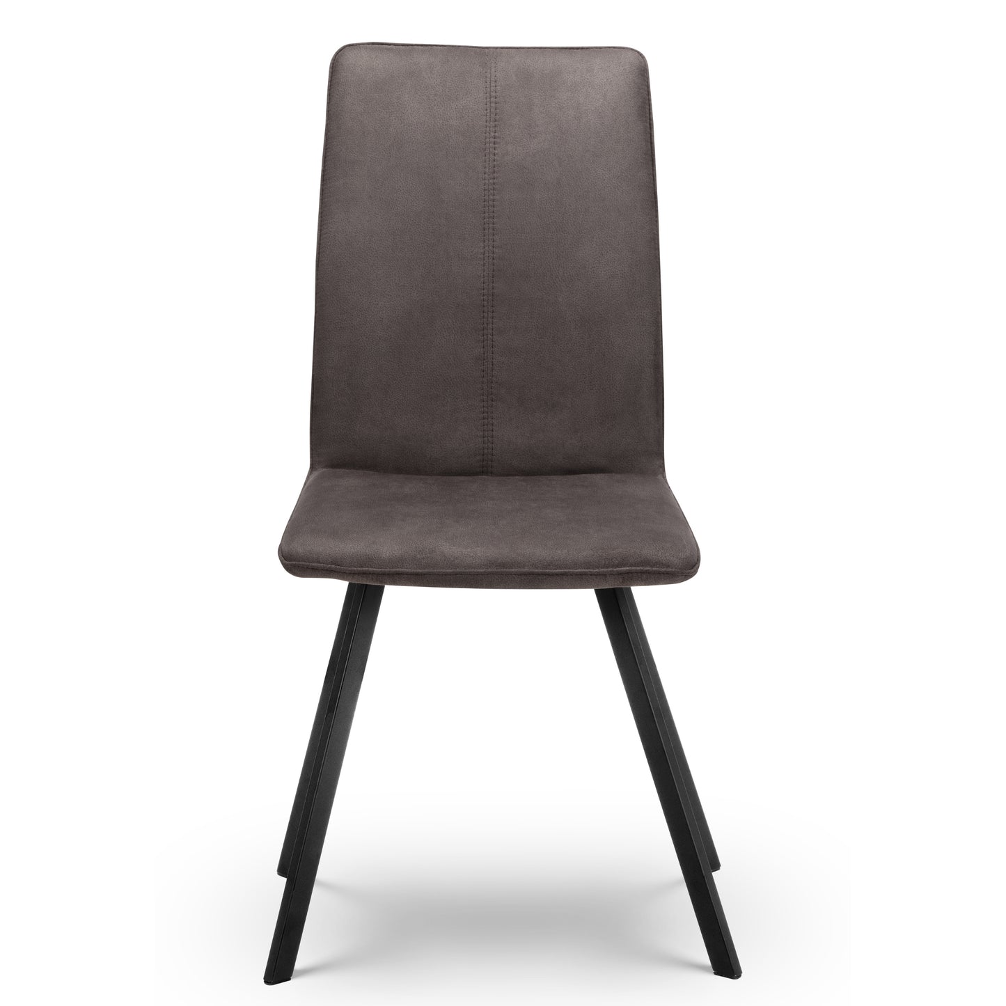 Brooklyn Round Solid Oak Dining Table & Monroe Dining Chairs (4 chairs)  Charcoal Grey Microsuede Fabric Black Legs