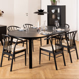 Montreux Round Extending Dining Table & Cassandra Dining Chair Black