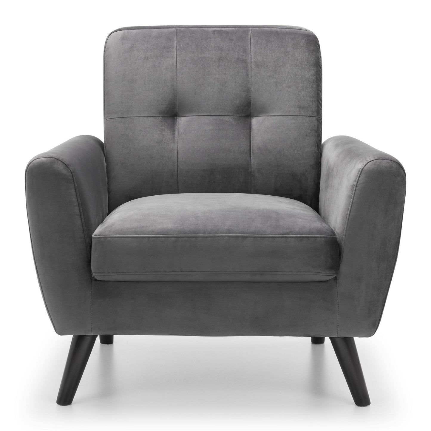 Monza Sofa / Arm Chair Dark Grey Velvet Fabric