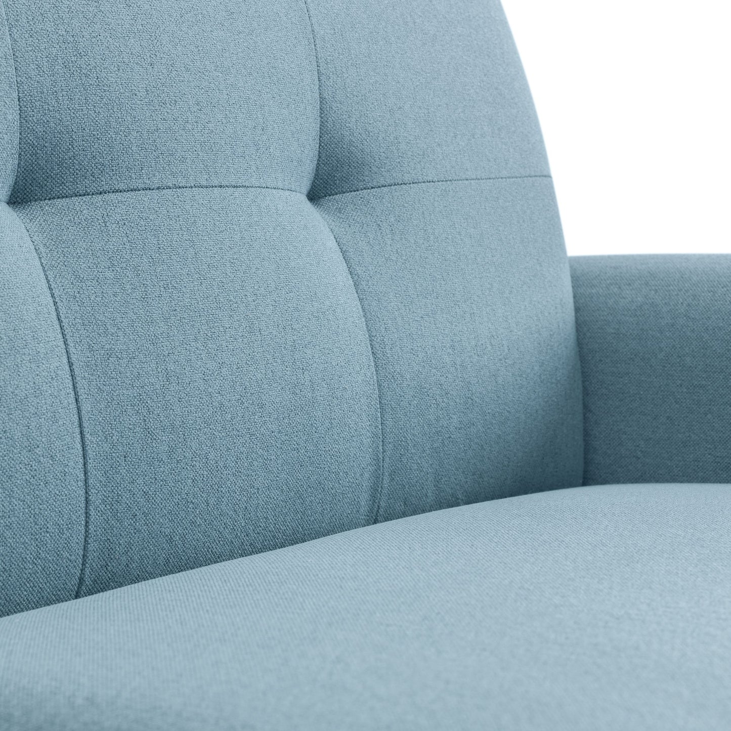 Monza Two-seater Sofa Blue Linen Fabric