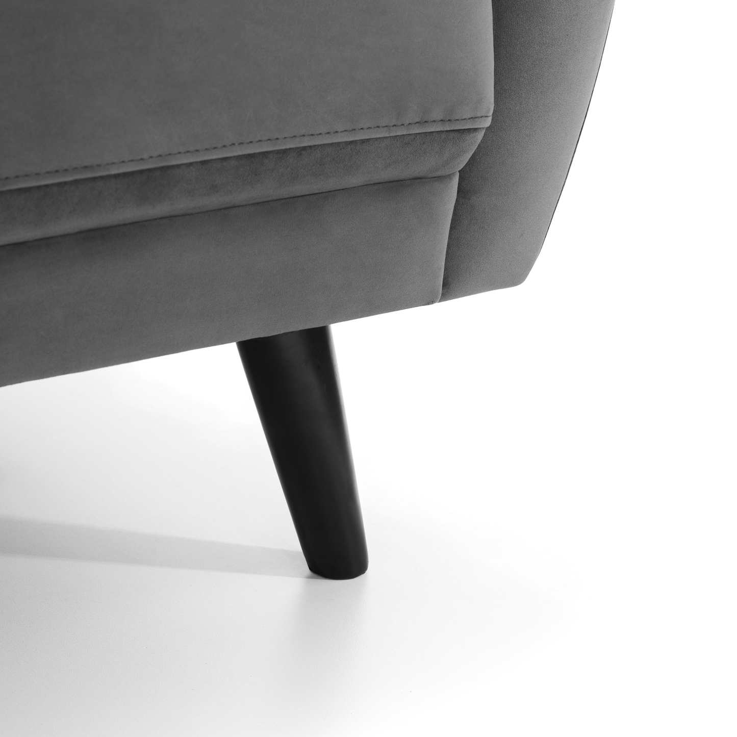 Monza Sofa / Arm Chair Dark Grey Velvet Fabric