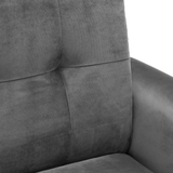 Monza Sofa / Arm Chair Dark Grey Velvet Fabric