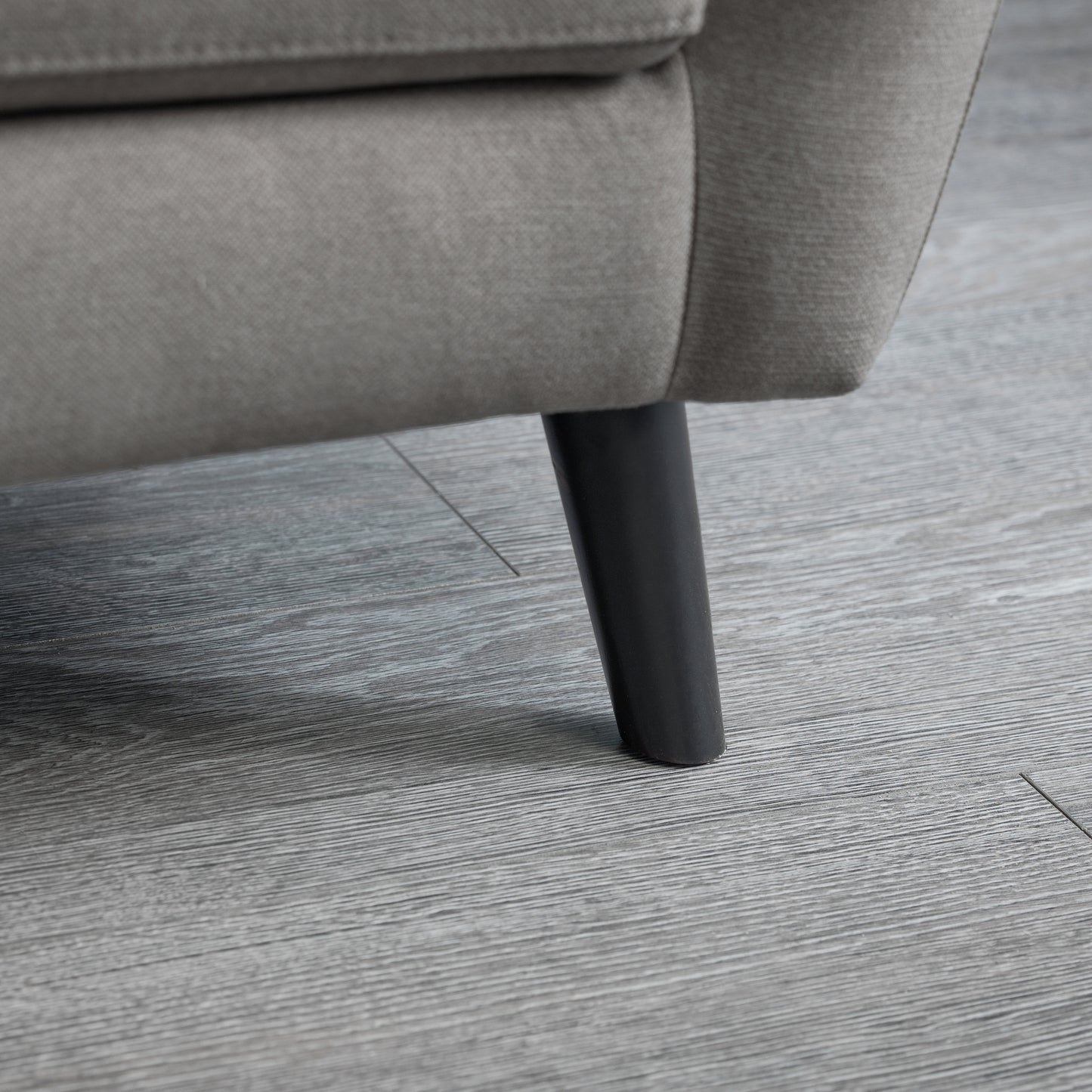 Monza Set: Three + Two + Single Seater Sofa/ Arm Chair  Mid Grey Linen Fabric