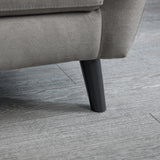 Monza Two-seater Sofa Mid Grey Linen Fabric