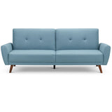 Monza Sofabed Blue Linen Fabric