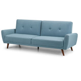 Monza Sofabed Blue Linen Fabric